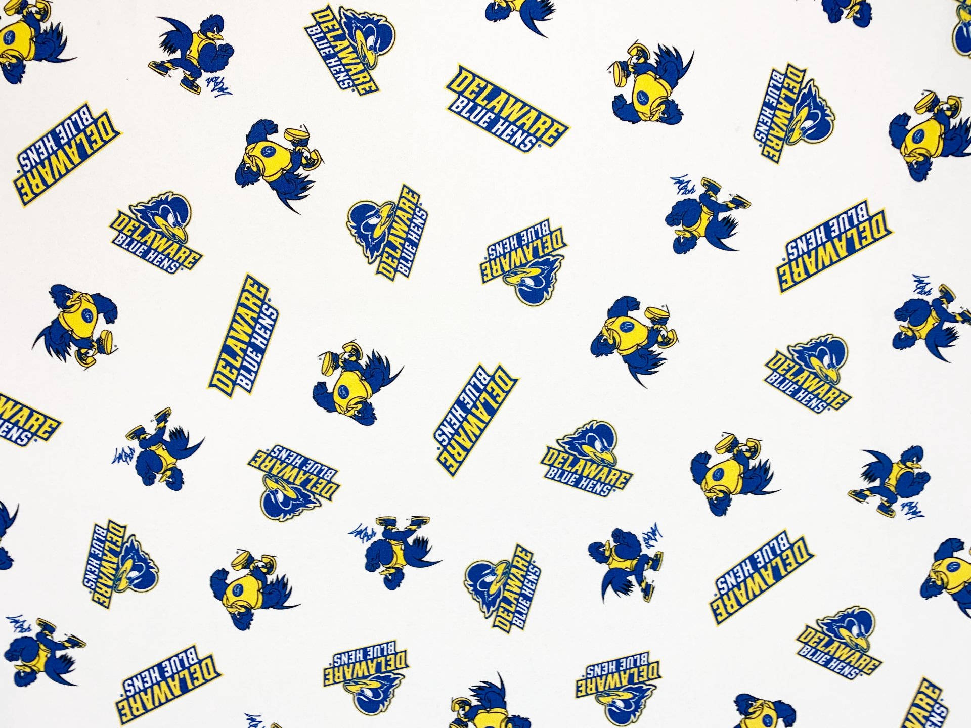 University Of Delaware Blue Hens Pattern Background