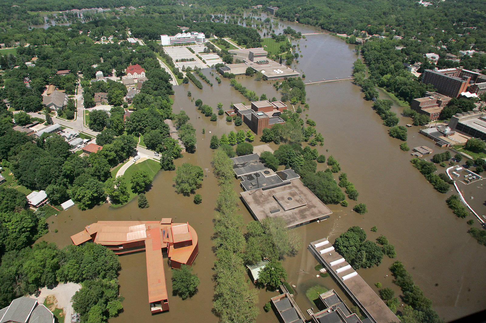 University Of Iowa Aerial View Background