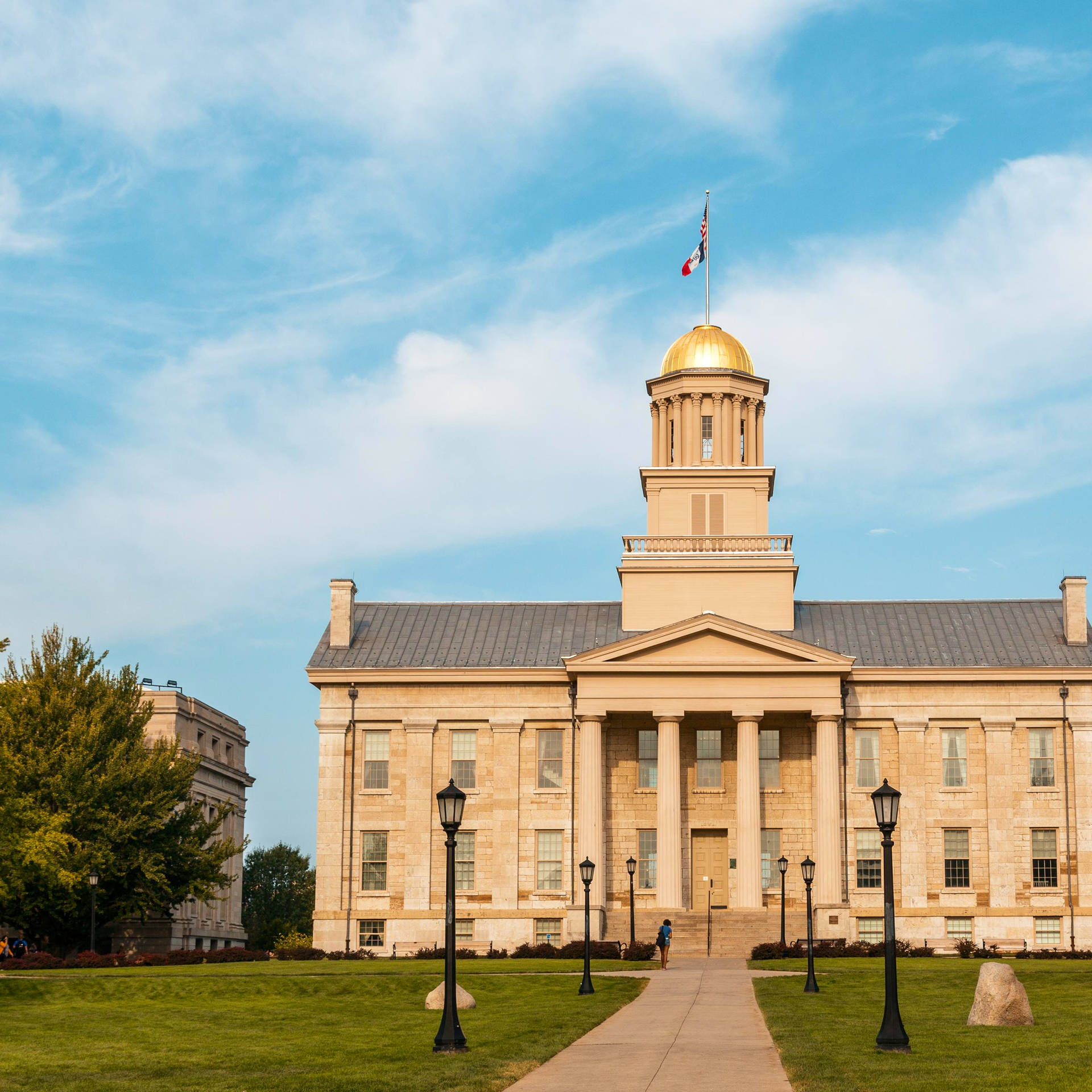 University Of Iowa Old Capitol Building Background