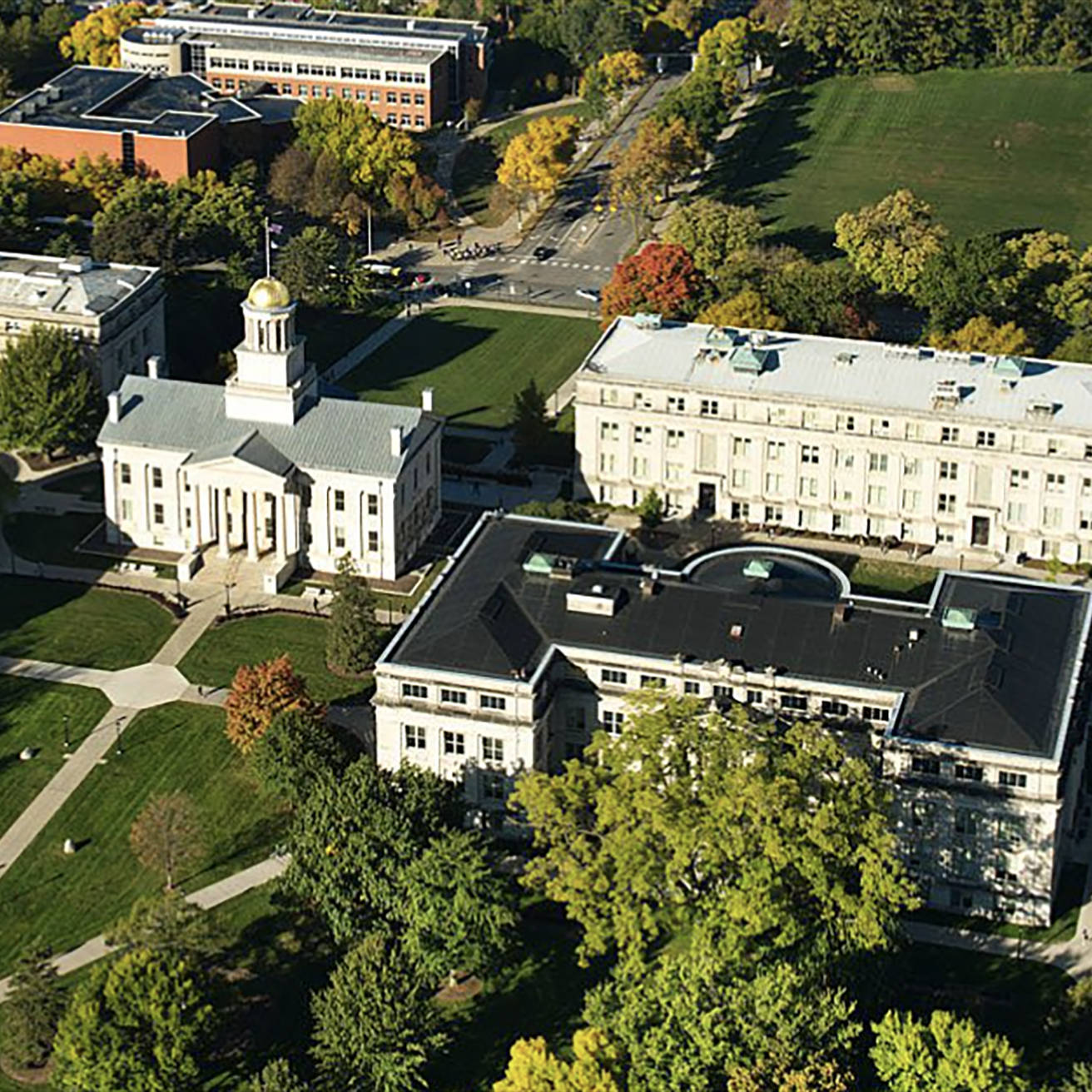 University Of Iowa Top View Background