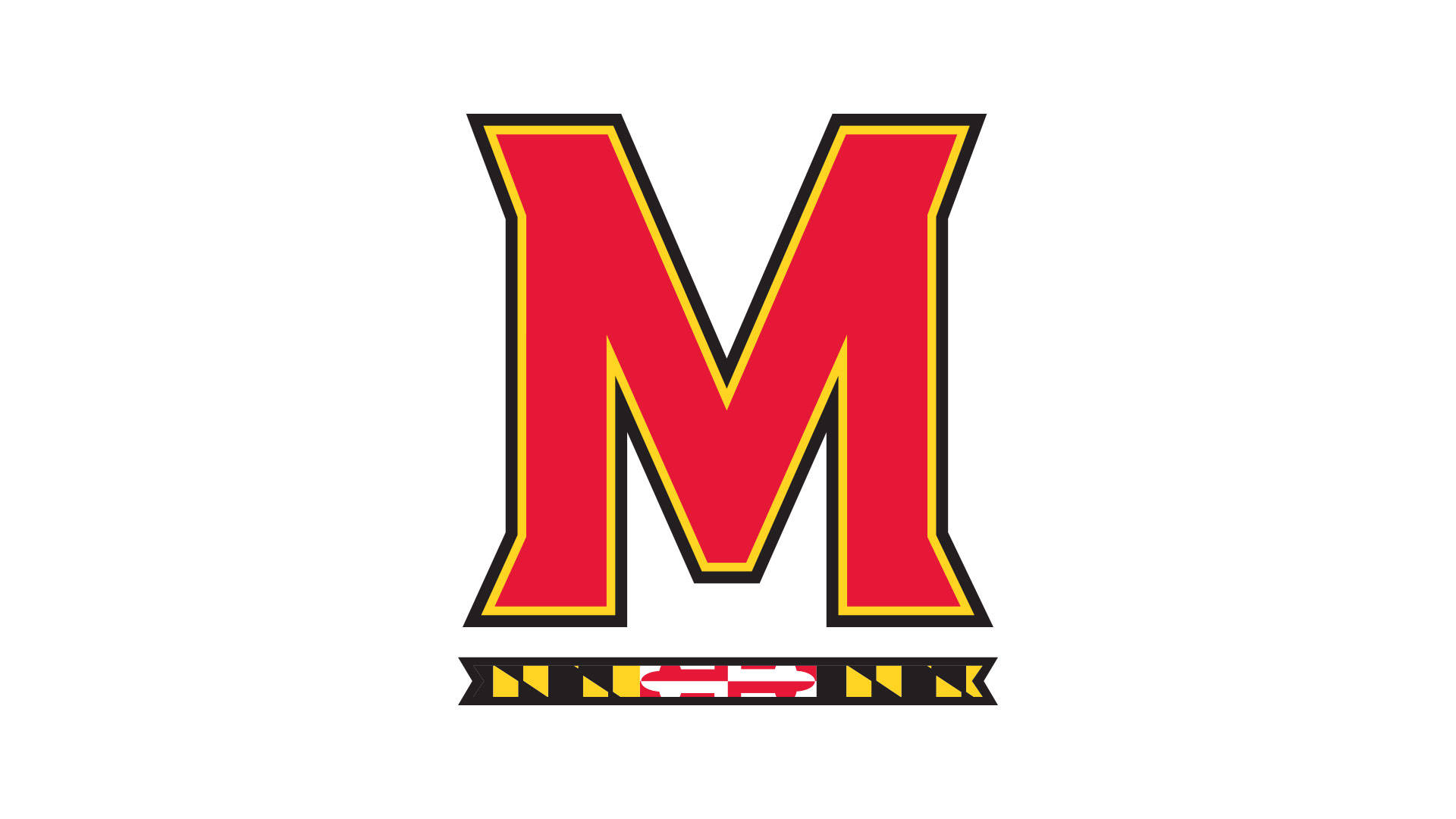 University Of Maryland Logo With Flag Background