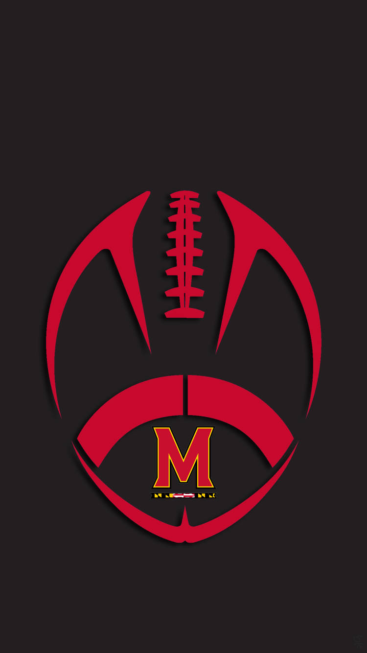 University Of Maryland Outlined Football Background