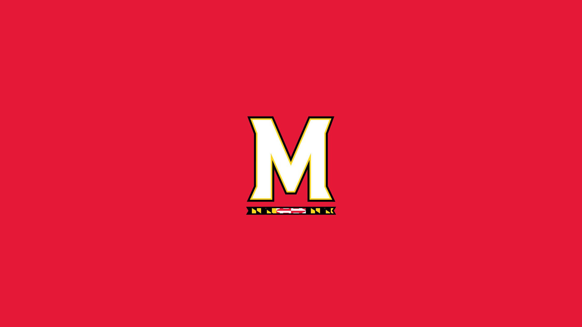 University Of Maryland White On Red Background