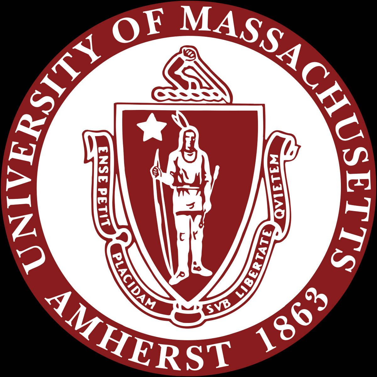 University Of Massachusetts Amherst Campus Logo Background