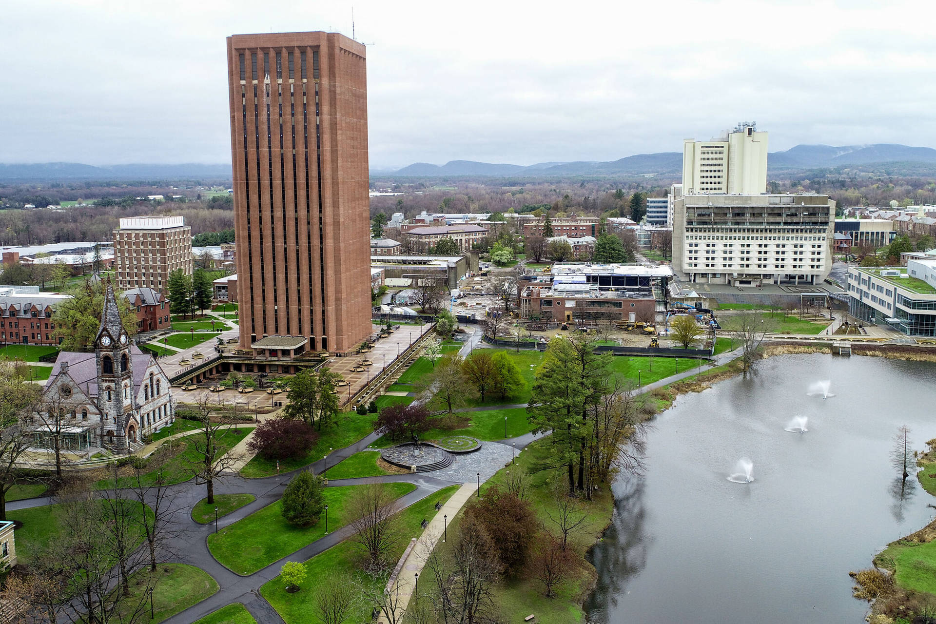 University Of Massachusetts Old Buildings Background