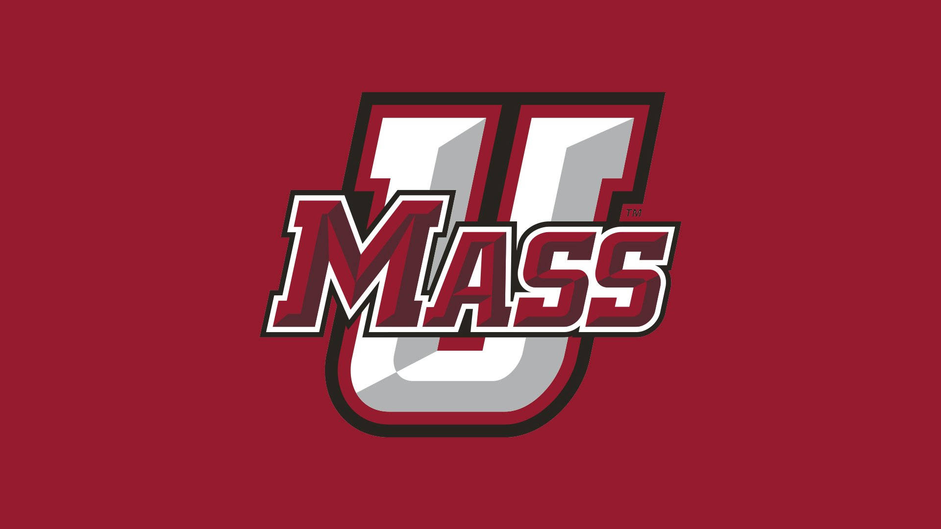 University Of Massachusetts Simplified Silver Logo Background