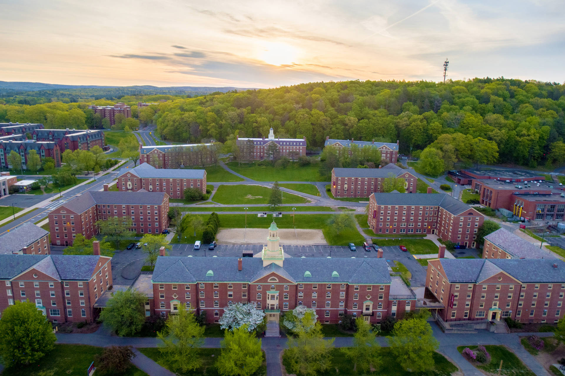 University Of Massachusetts Student Dorms Background