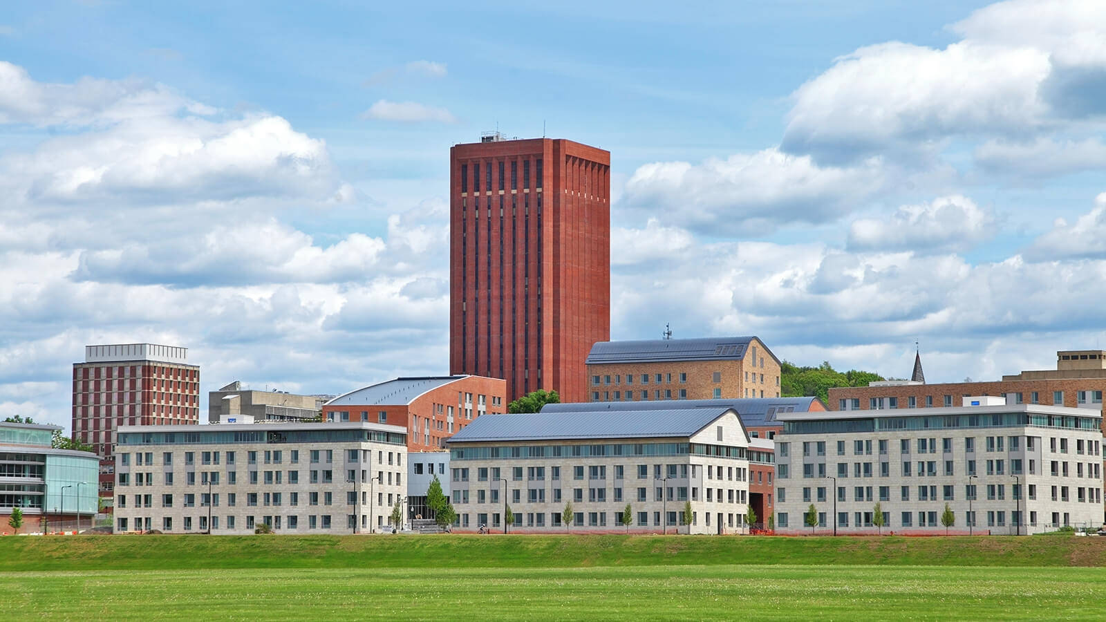 University Of Massachusetts Towering Dubois Library Background