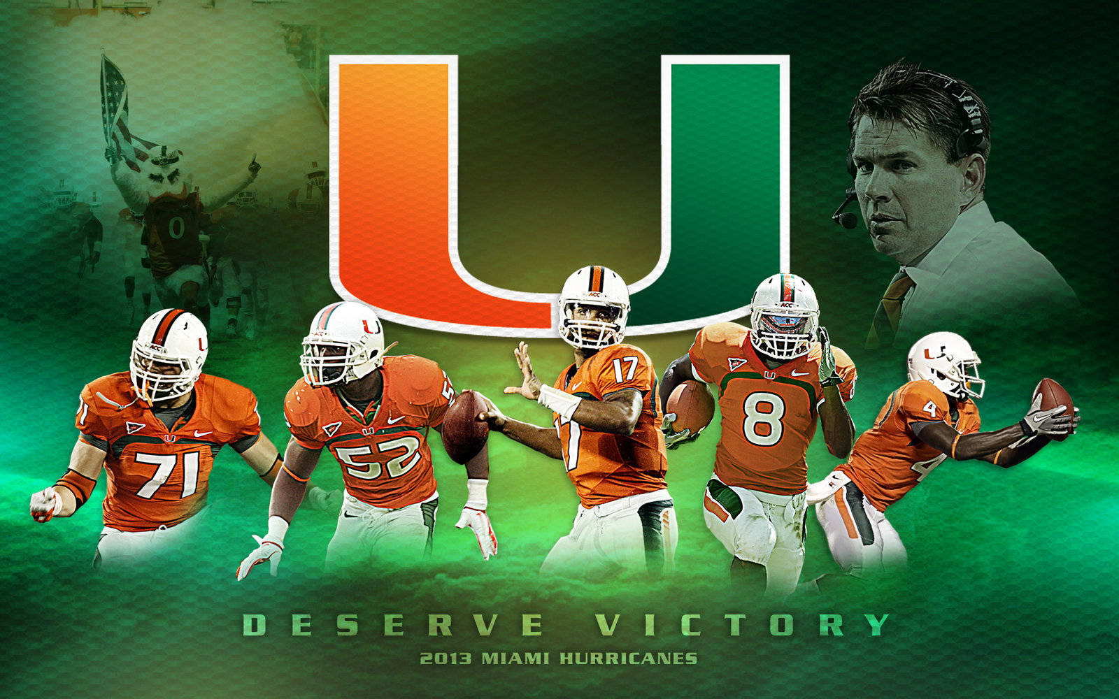 University Of Miami 2013 Hurricanes Aesthetic Background