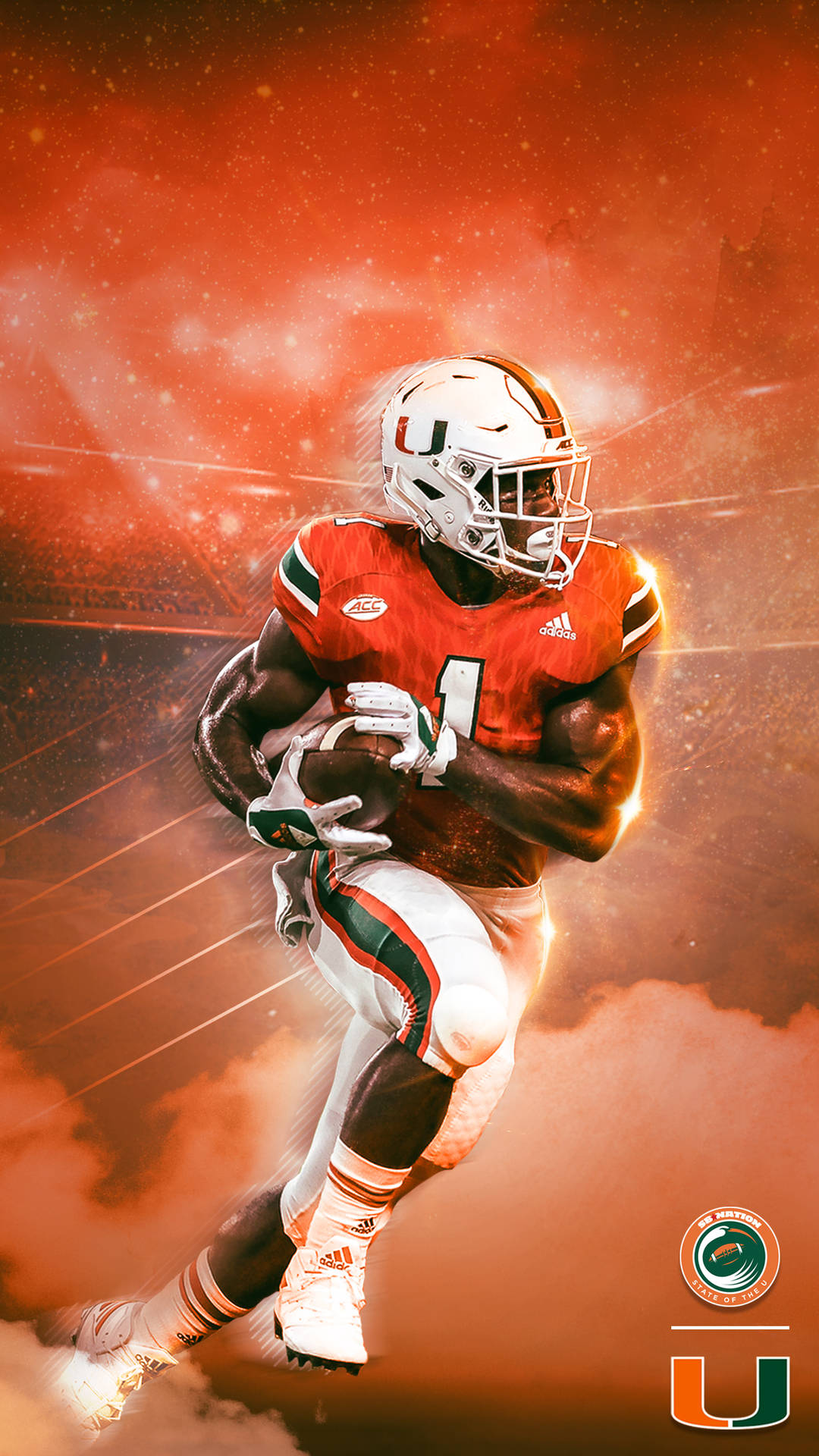 University Of Miami Hurricanes Player Background