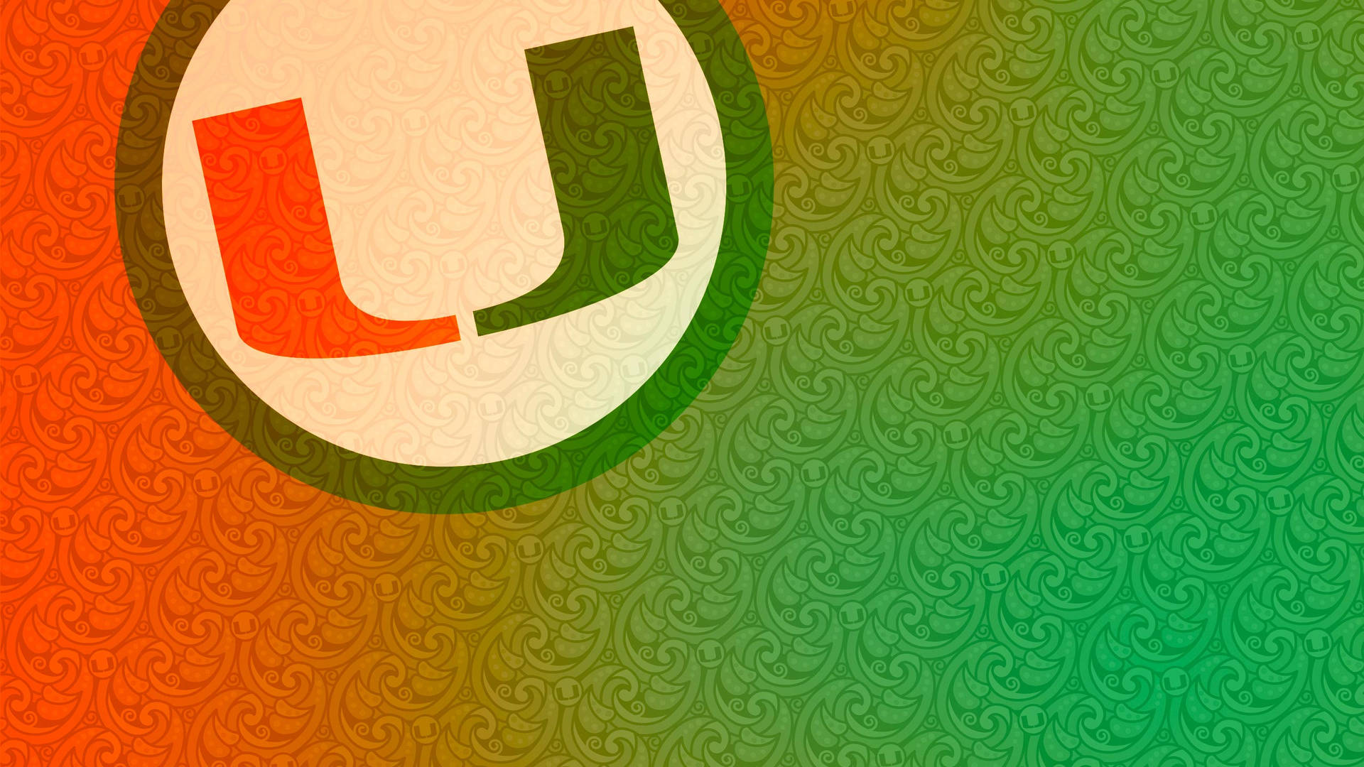 University Of Miami Roundel Logo Background