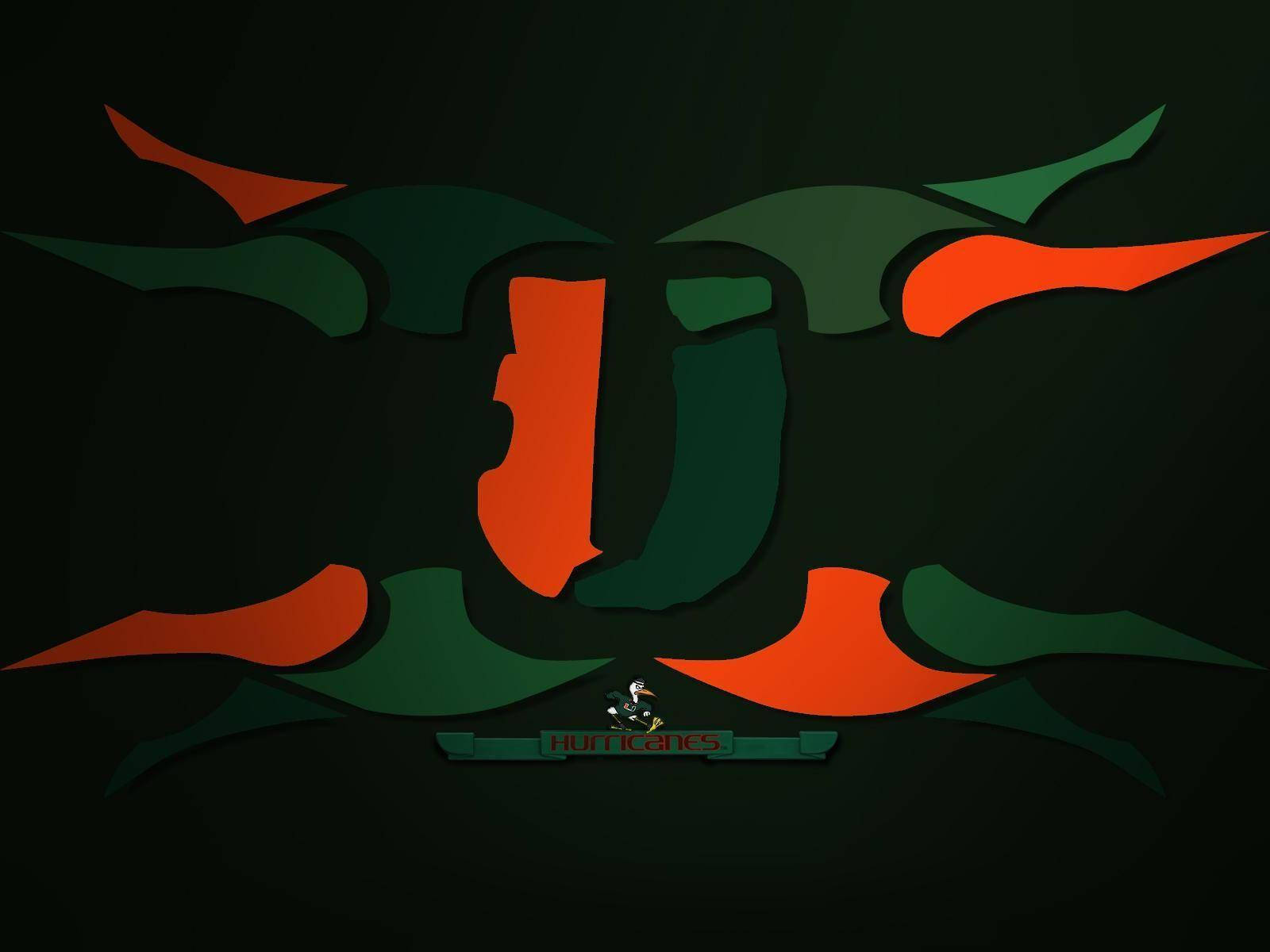 University Of Miami Sports Logo Background