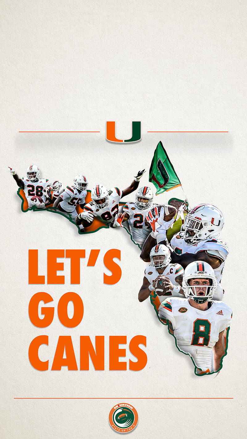 University Of Miami Team Poster Background