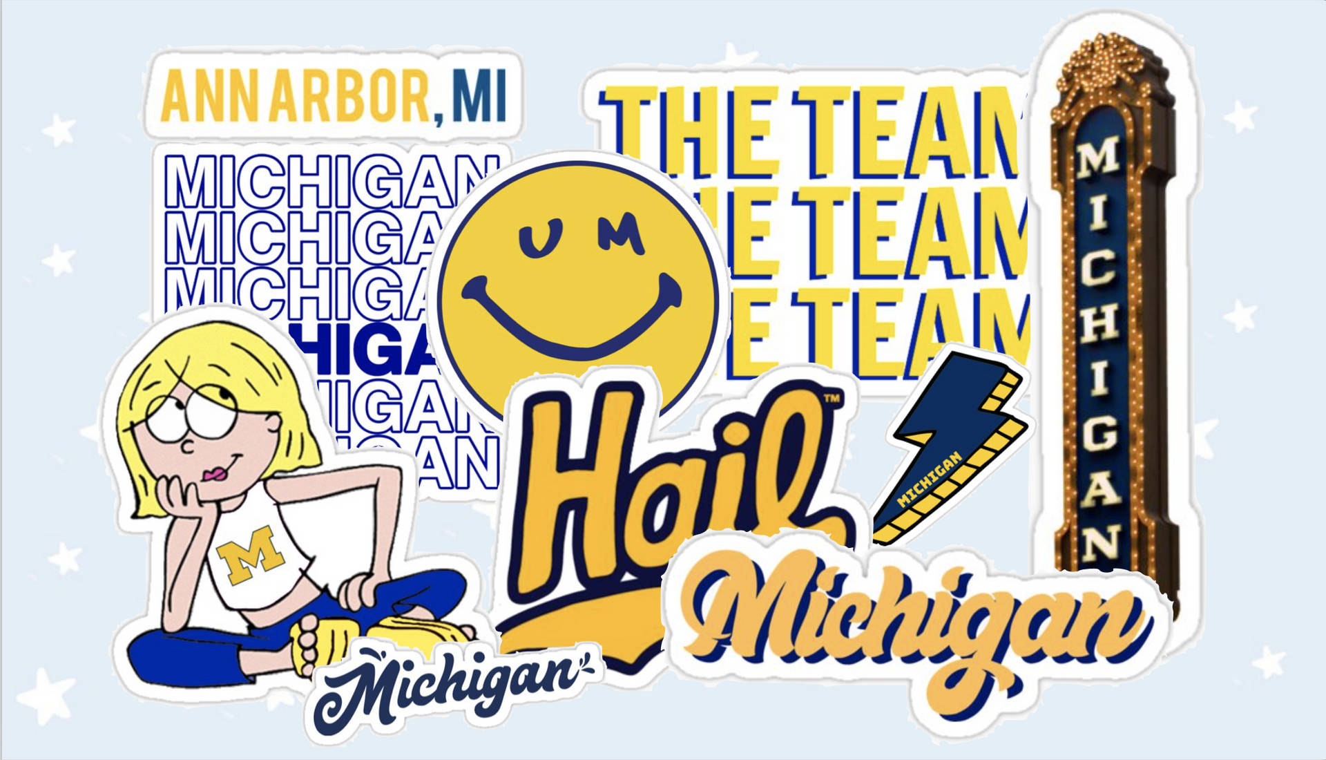 University Of Michigan-ann Arbor Stickers Background