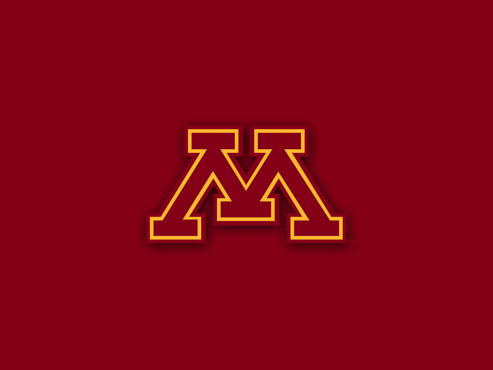 University Of Minnesota Icon In Red Background