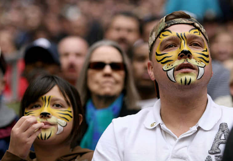 University Of Missouri Tigers Fans With Face Paint