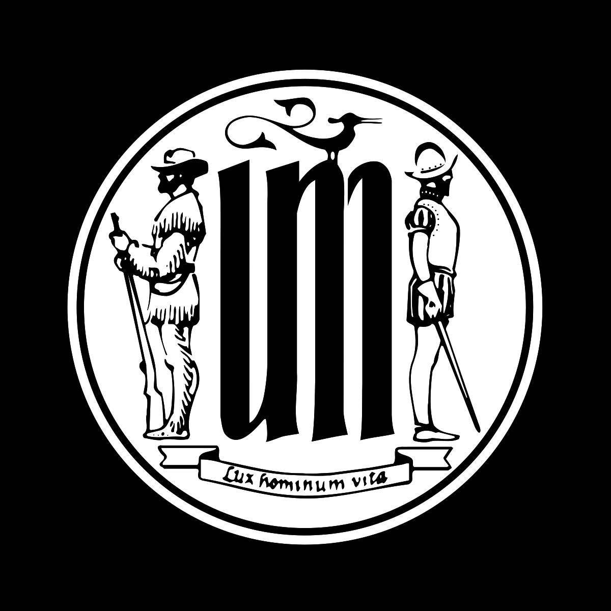 University Of New Mexico Black And White Seal Background