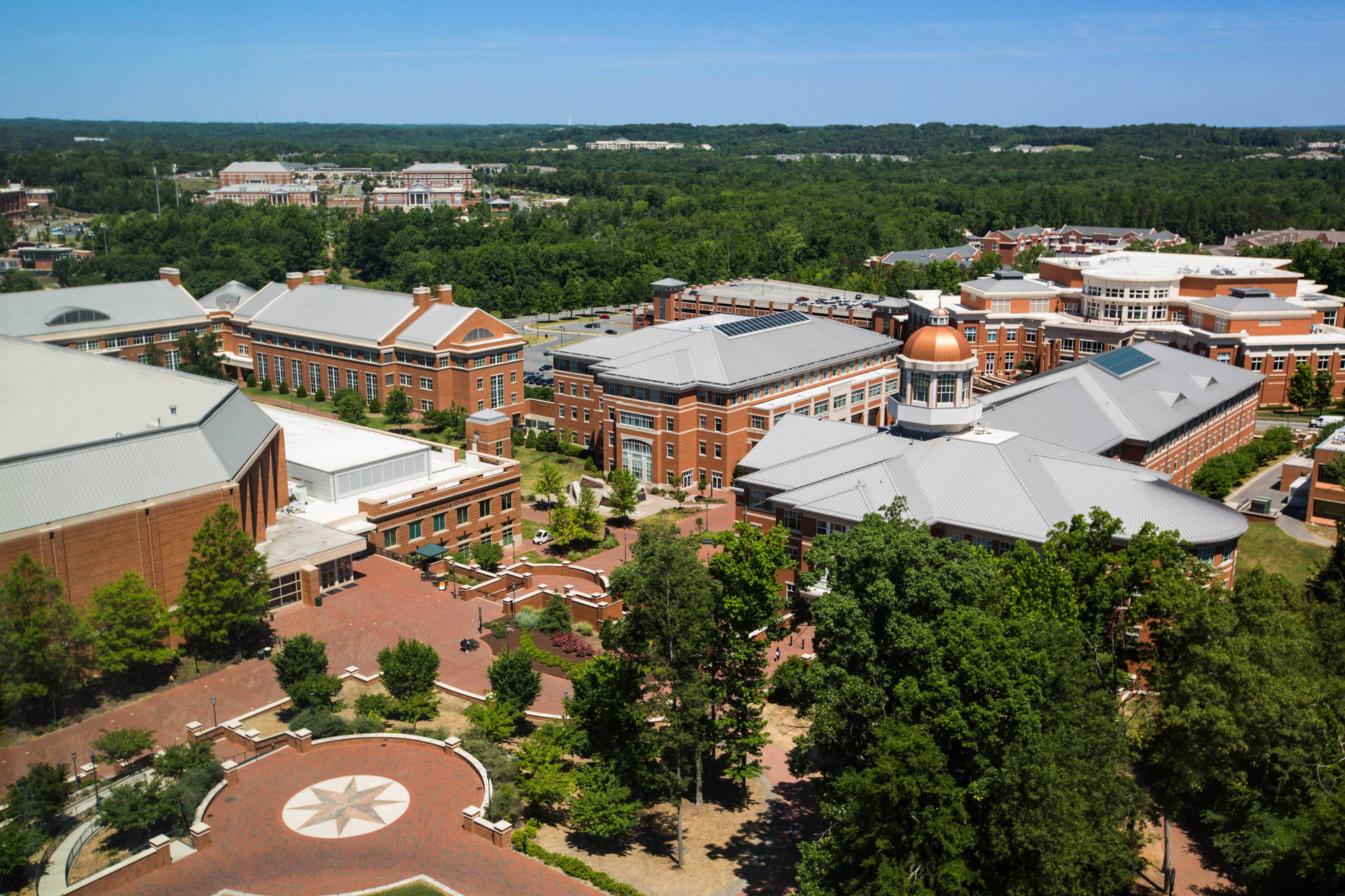 University Of North Carolina Charlotte Aerial Perspective Background