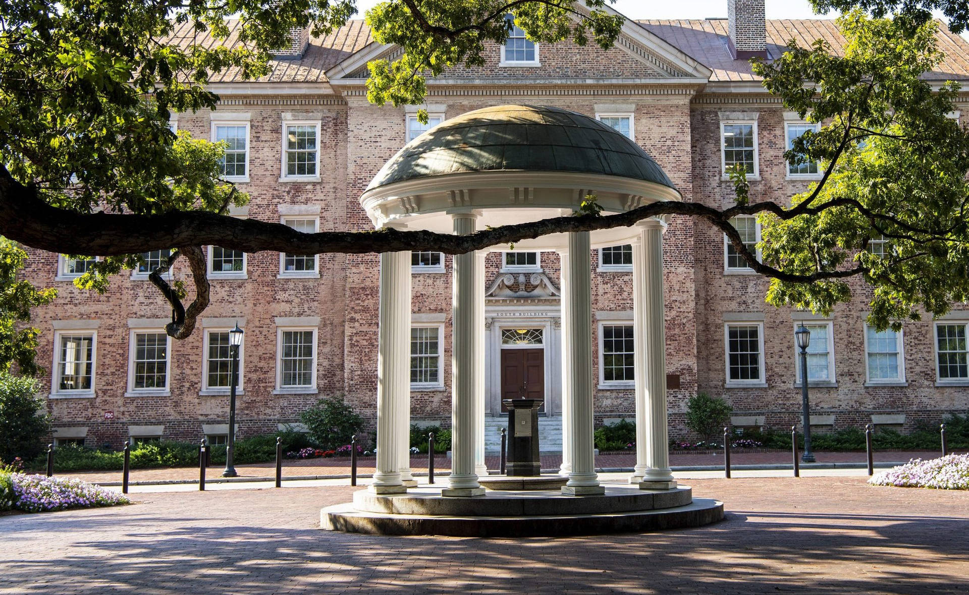 University Of North Carolina Renovated Old Well Background