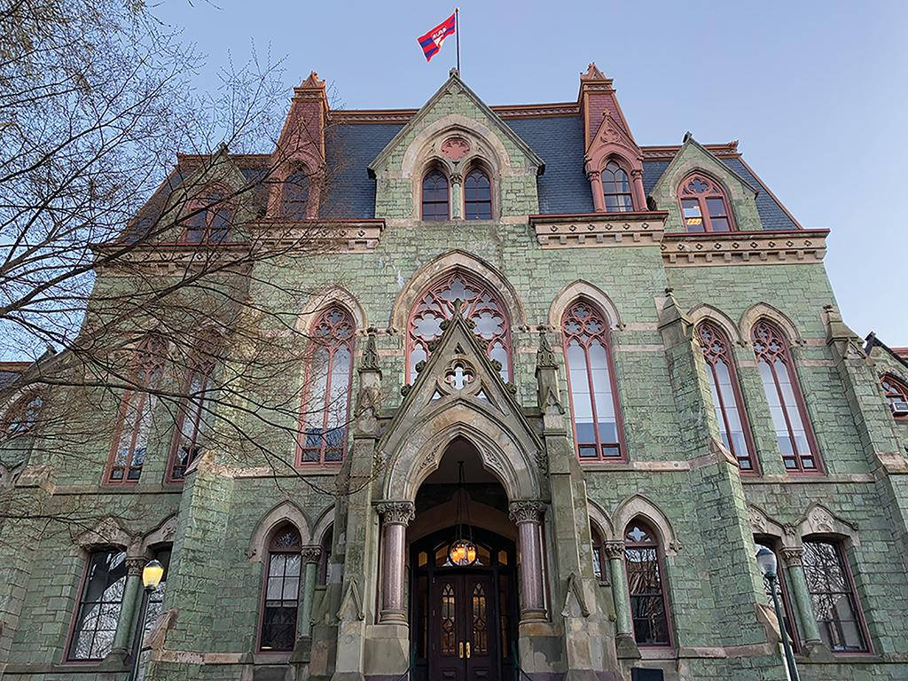 University Of Pennsylvania College Hall Flag Background