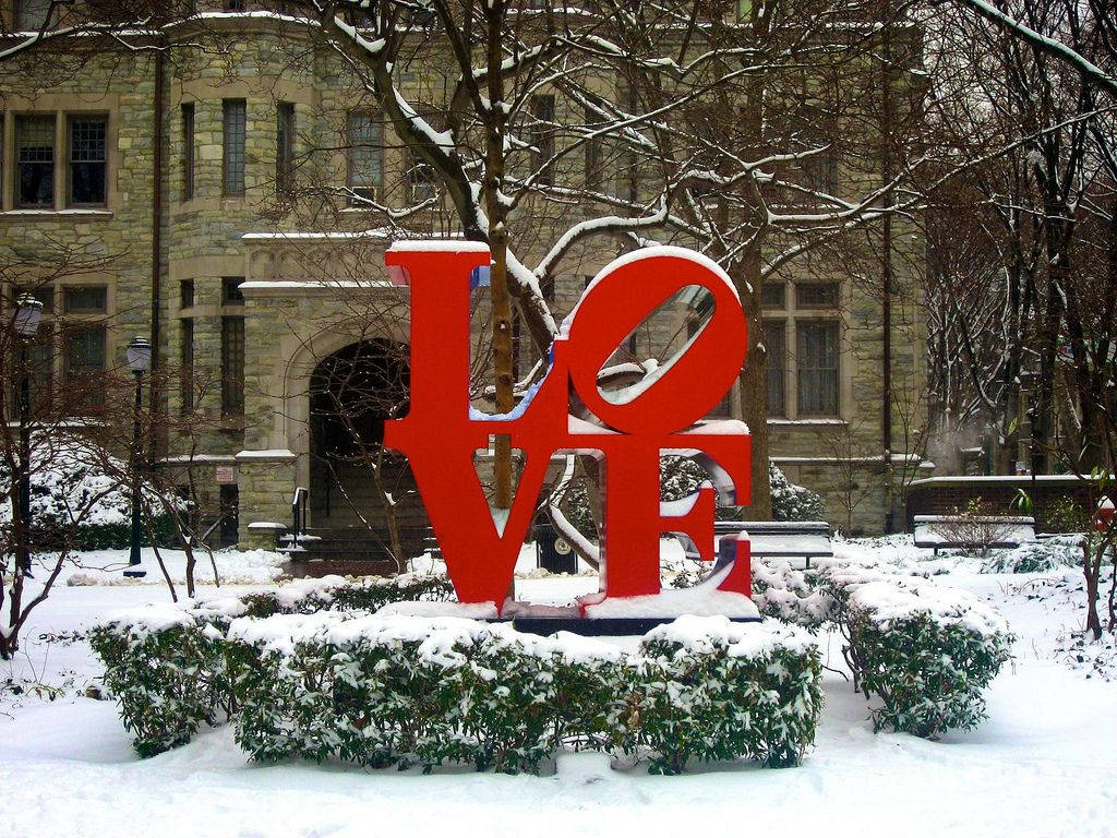 University Of Pennsylvania Love Statue Front View Background