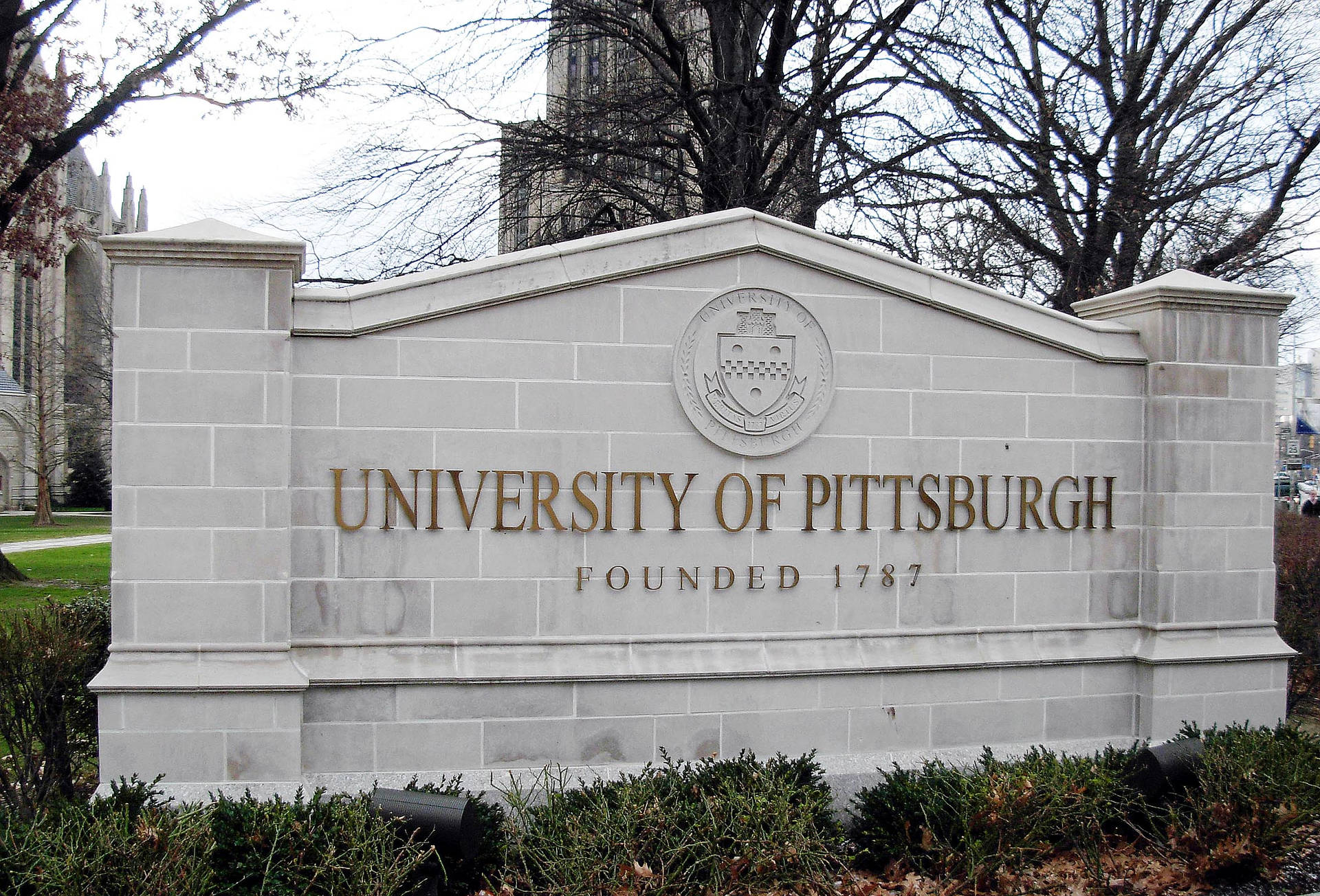 University Of Pittsburgh Entrance Sign