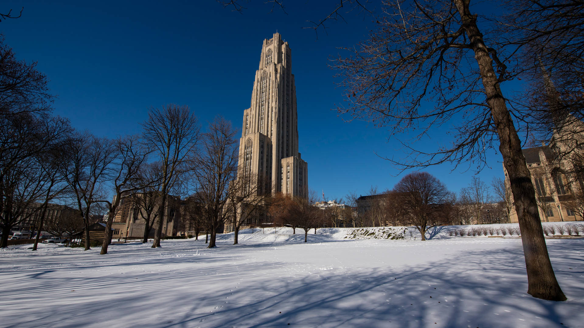 University Of Pittsburgh Snow-covered Ground Background