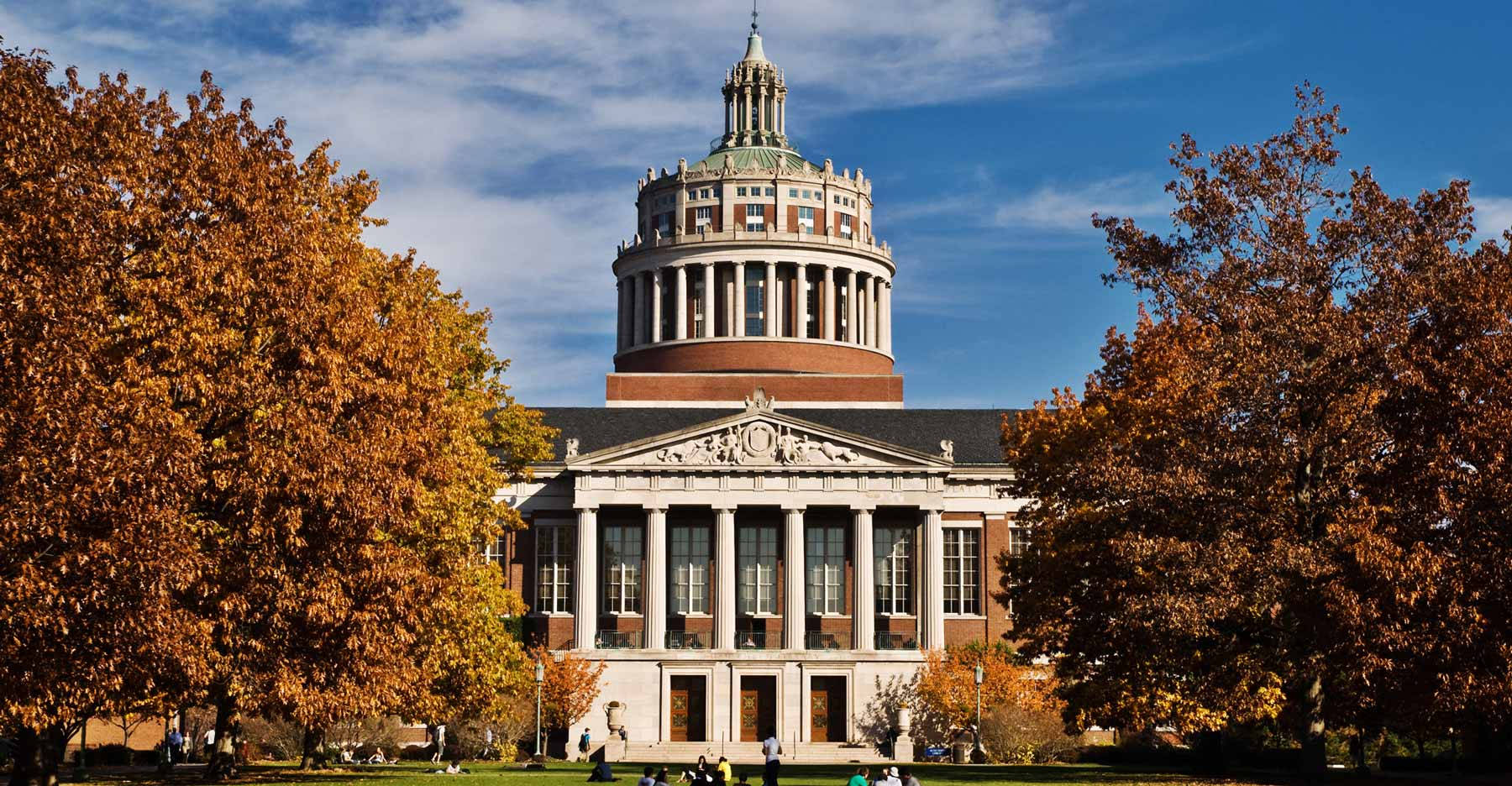 University Of Rochester Building Autumn Background