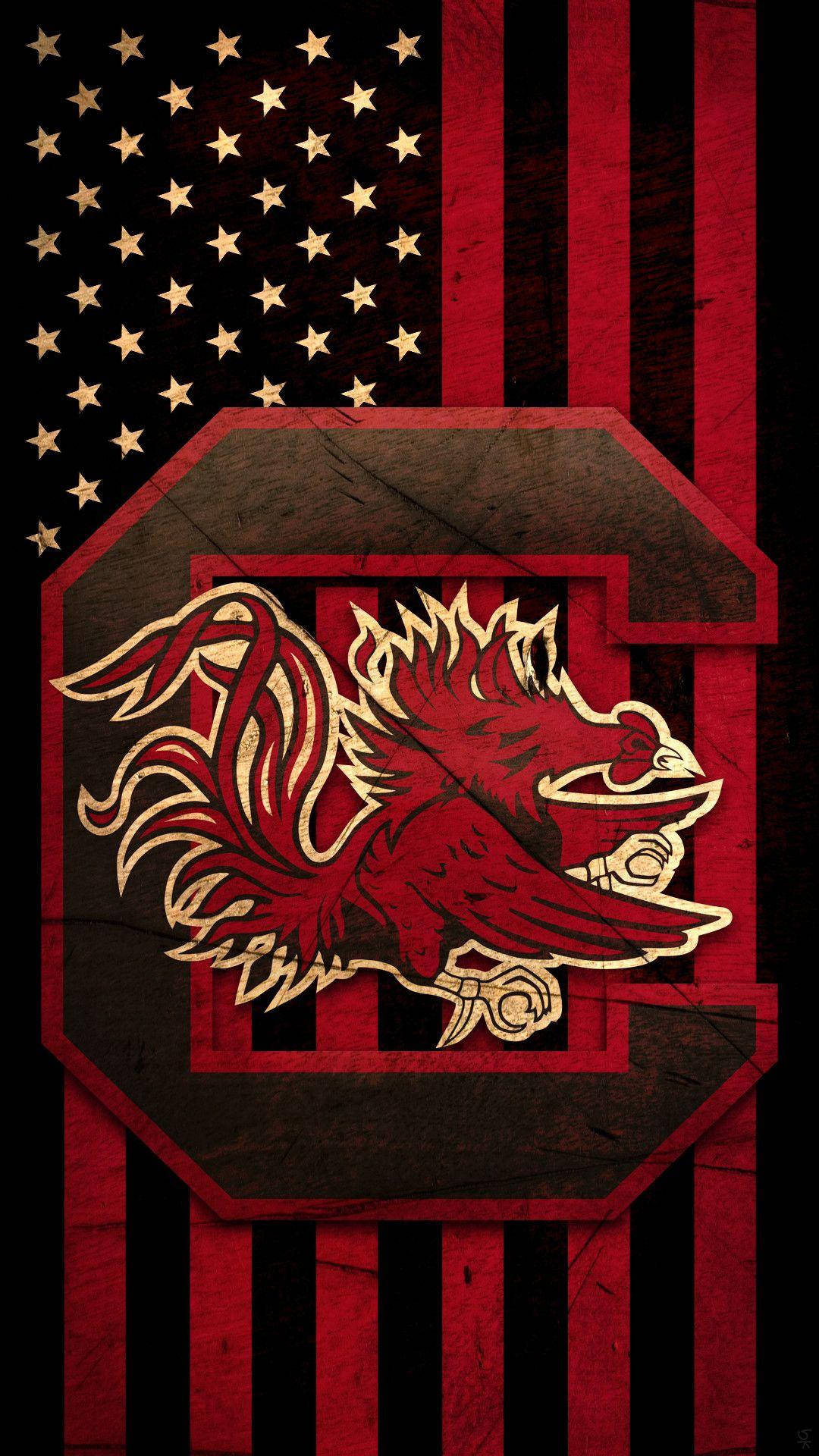 University Of South Carolina Mascot Flag Background