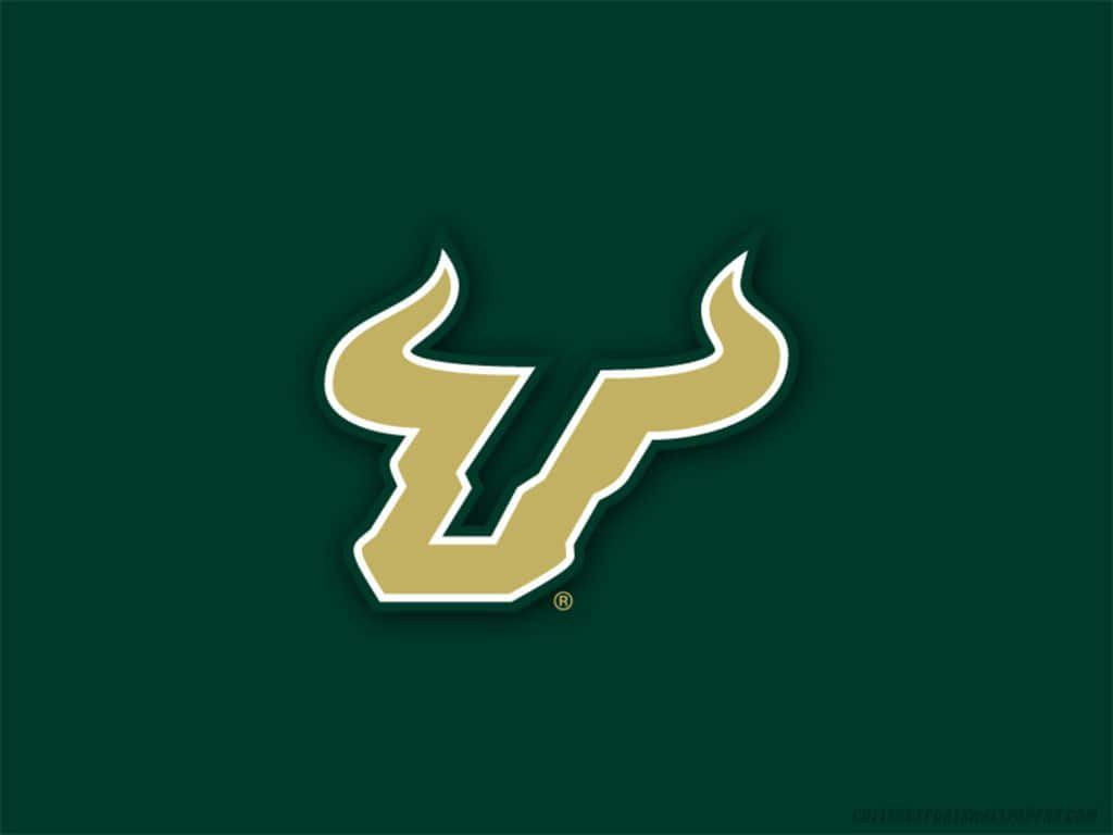 University Of South Florida Bulls Logo Green Background