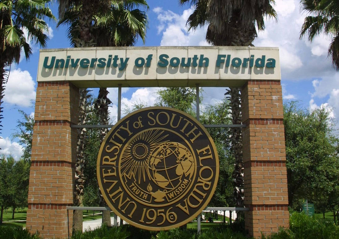 University Of South Florida Entrance Sign Background