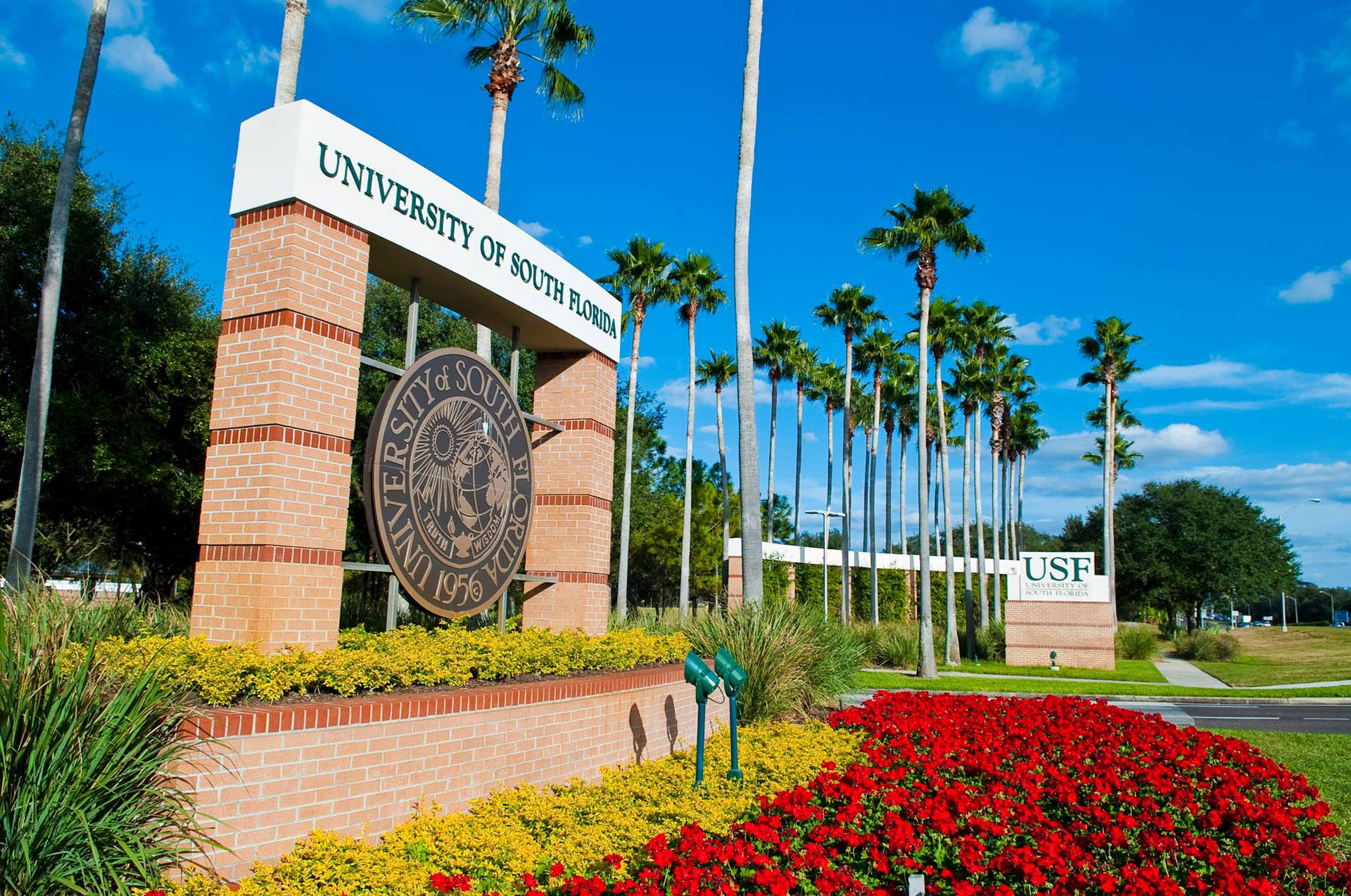 University Of South Florida Main Entrance Background