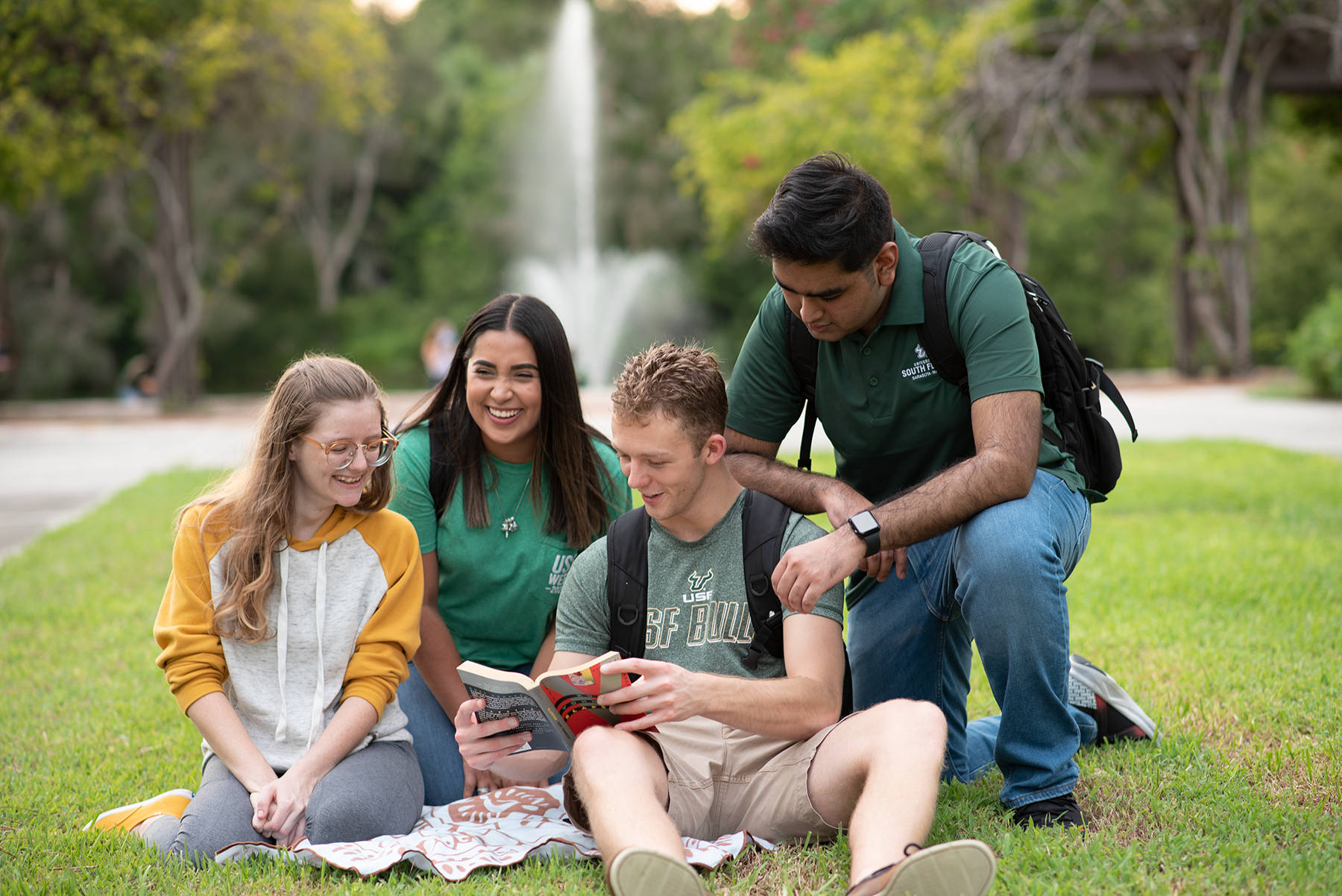 University Of South Florida Students On Field