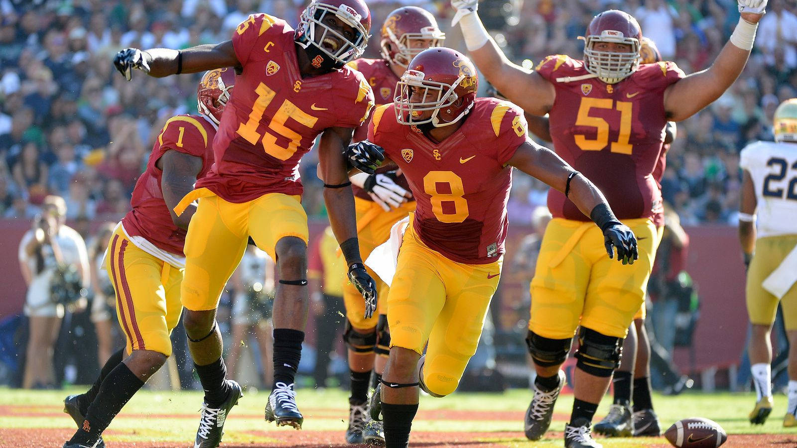 University Of Southern California Trojans Celebrating A Triumph Background