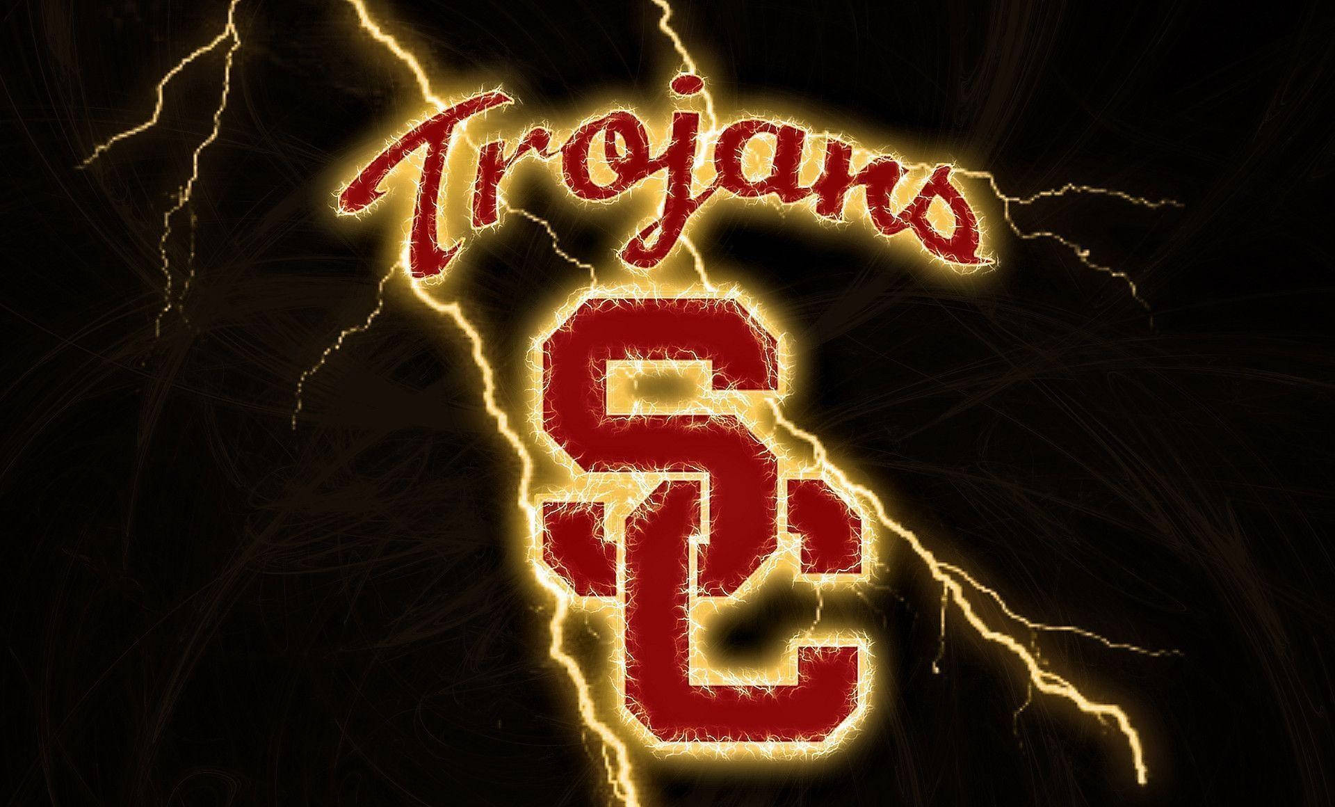 University Of Southern California Trojans Lightning Background