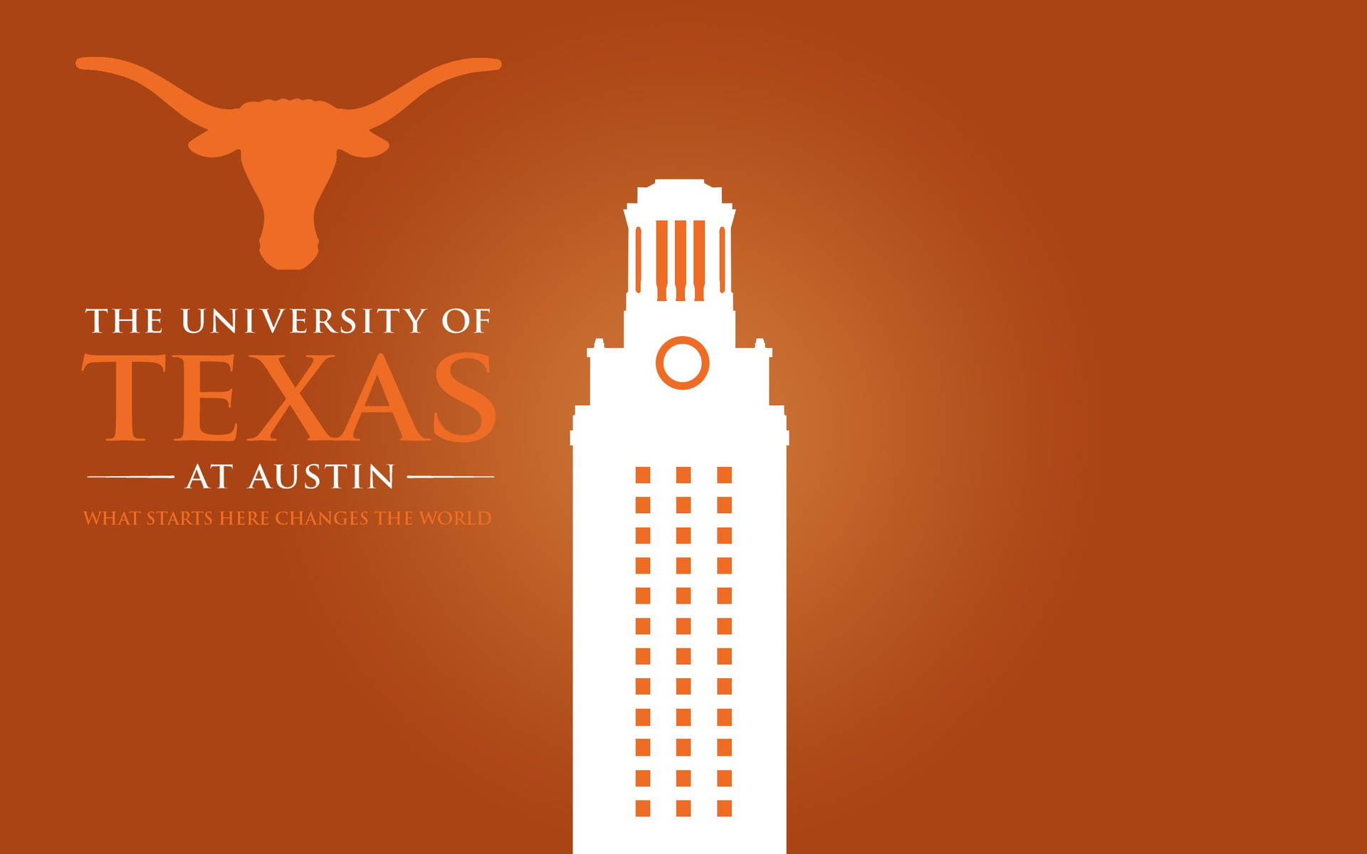 University Of Texas Building And Logo Background