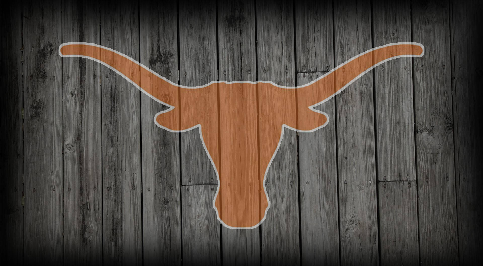 University Of Texas Logo On Wood