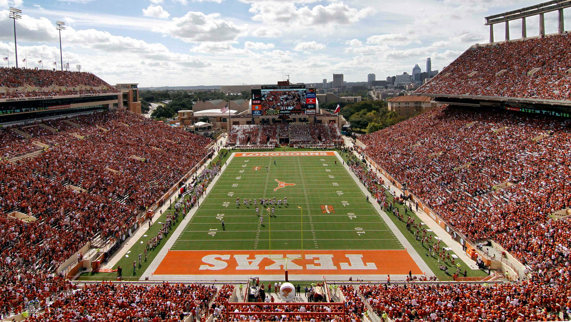 University Of Texas Longhorns Field Background