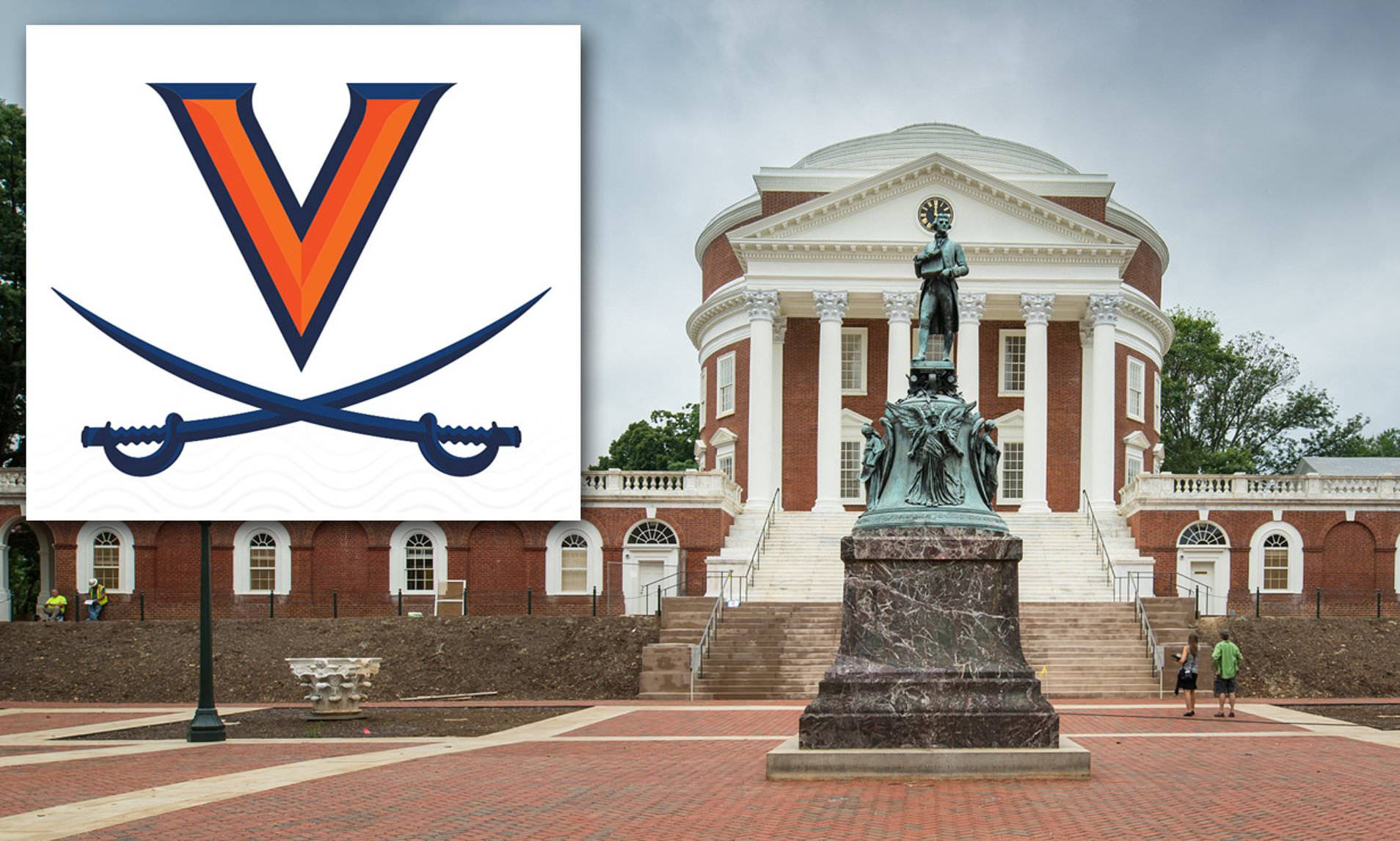 University Of Virginia Logo And Rotunda Background