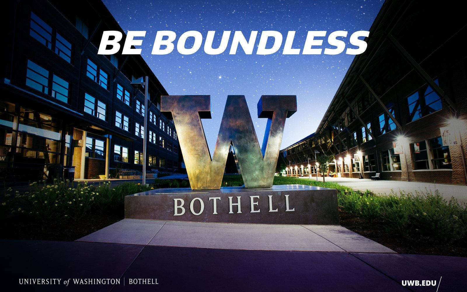 University Of Washington Bothell W Sign Background