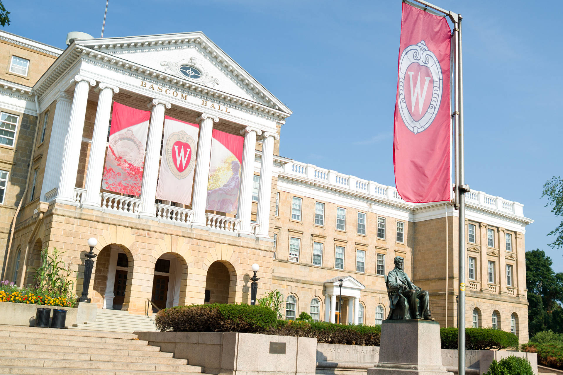 University Of Wisconsin-madison With Pink Banner Background