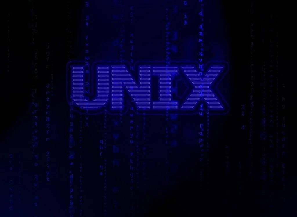 Unix Blue Digital Logo Background