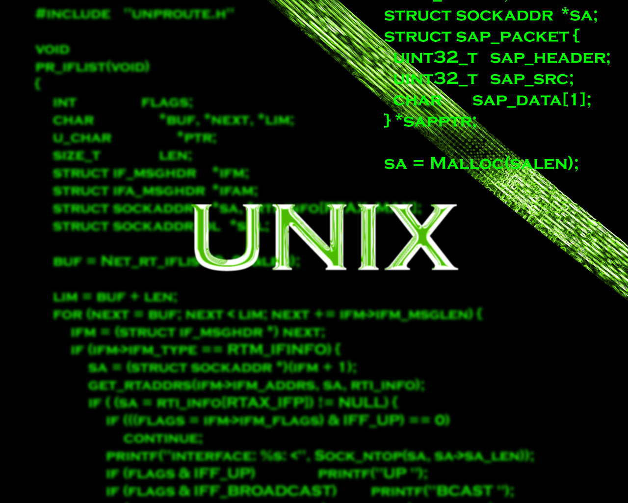 Unix Computer Coding Program Background