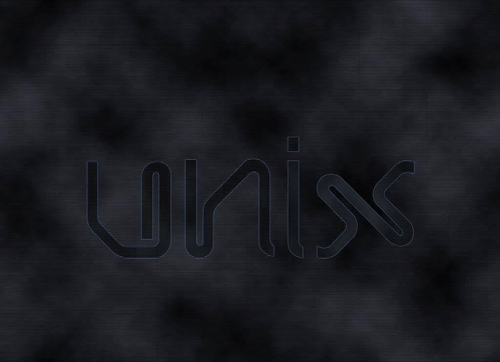 Unix Minimalist Black Aesthetic Logo Background