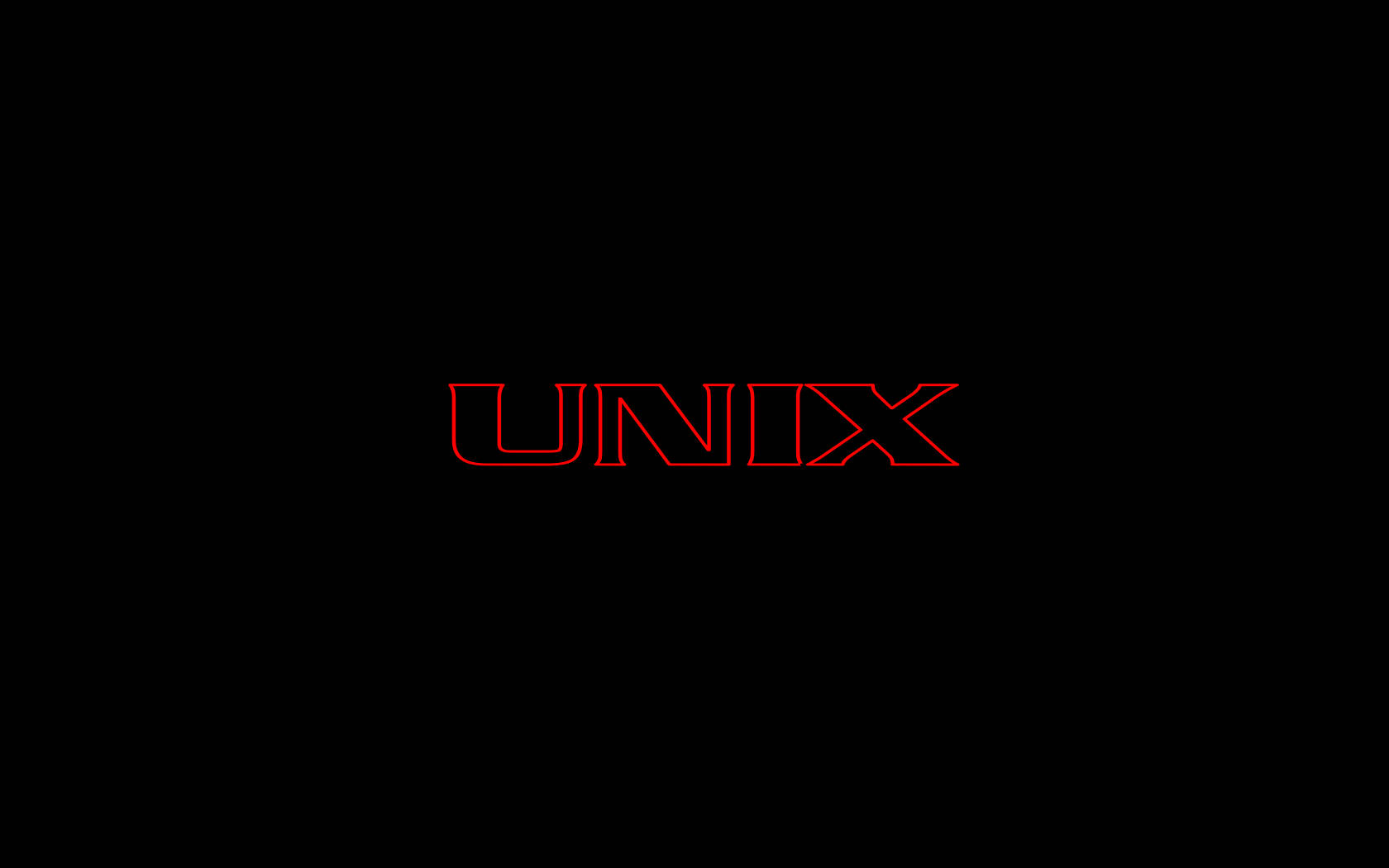 Unix Wordmark In Black Background