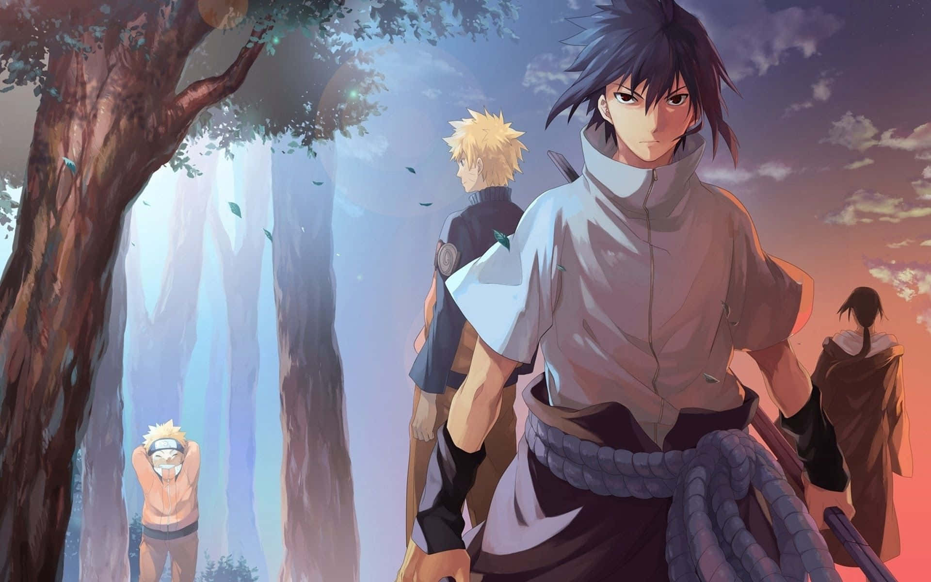 Unleash Blue Sasuke's Power - Become A Strong Ninja. Background