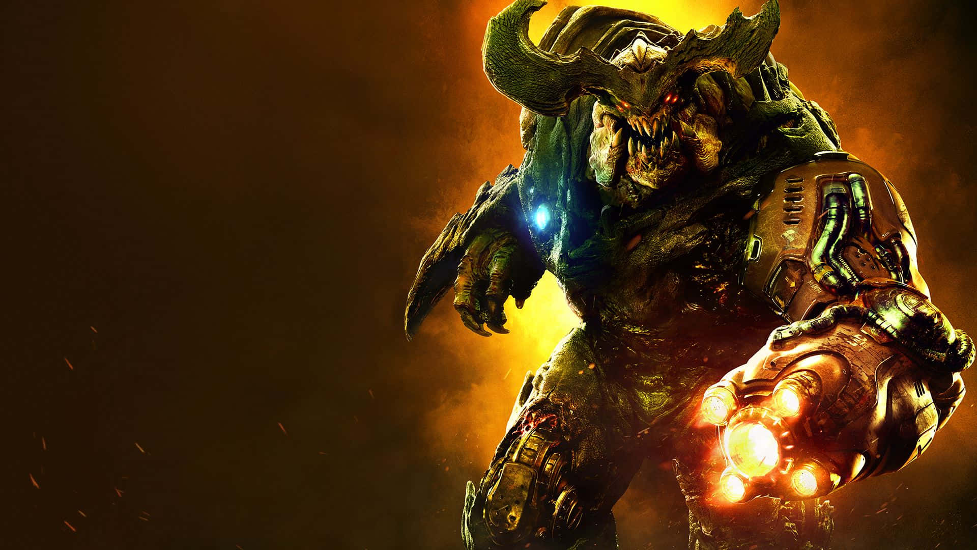 Unleash Death And Destruction With Doom 2016 Background