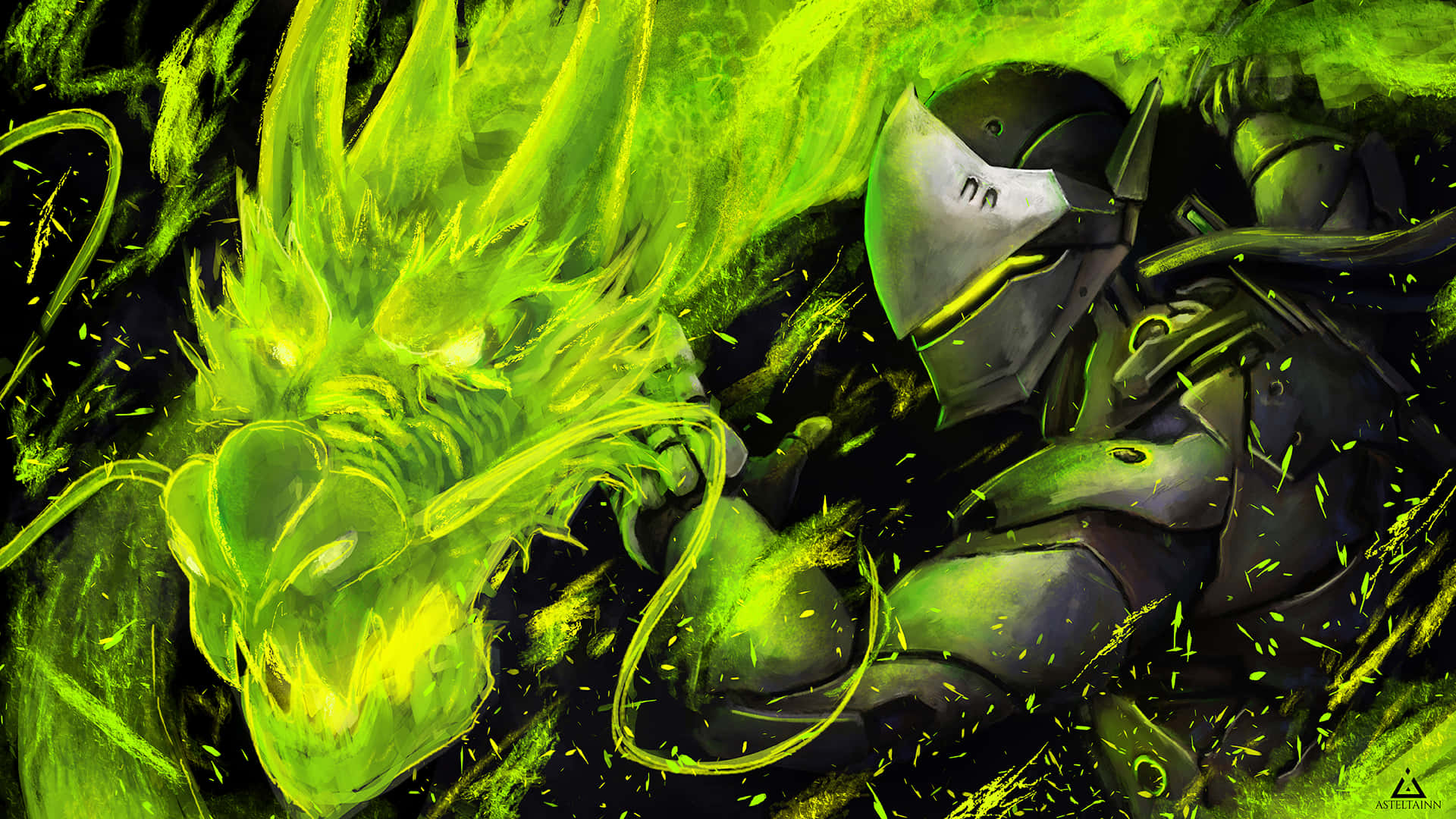 Unleash The Fiery Power Of Genji! Background