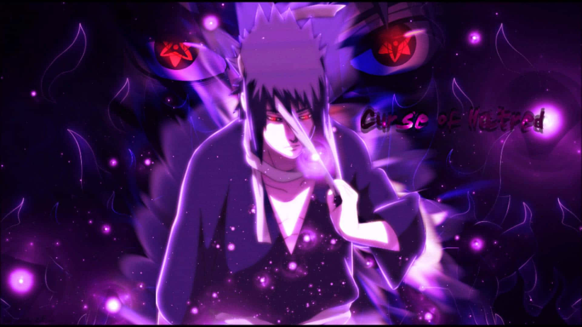 Unleash The Potential Of Purple Sasuke Background