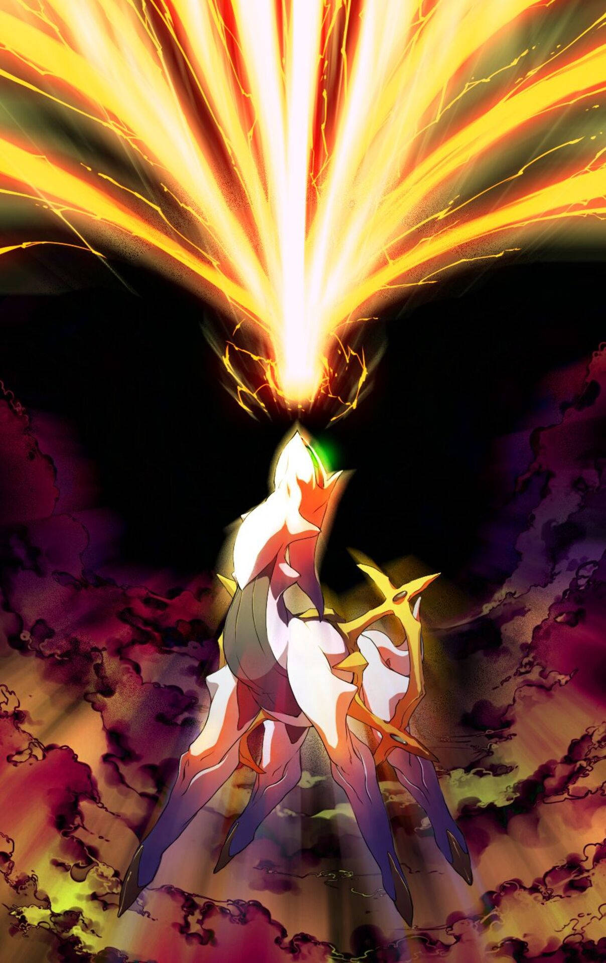 Unleash The Power Of Arceus And Its Fire-type Explosion Background